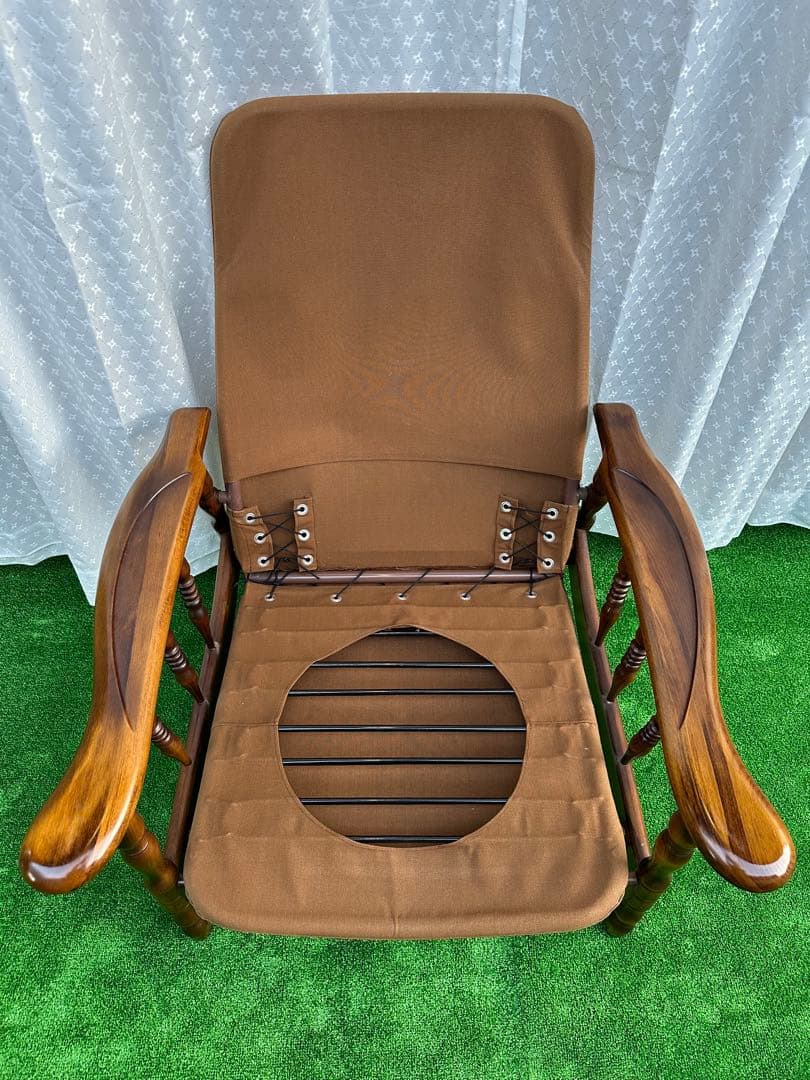 カリモク コロニアル クラシック花柄 リクライニングソファ 1人掛け i4-2※