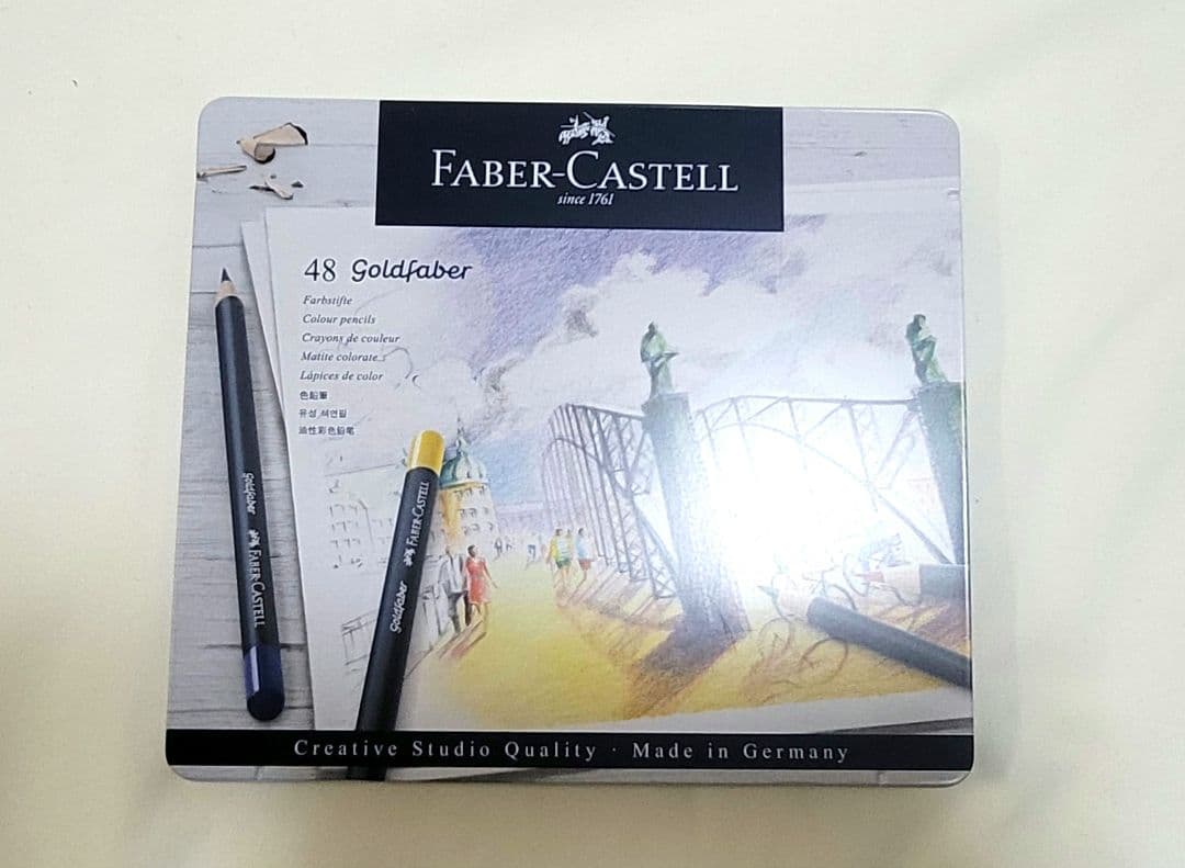 Faber-Castell Goldfaber 色鉛筆　48色セット　缶入り
