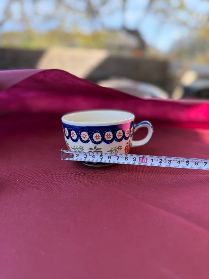 ハンドメイド ポーランド食器 ティーポット＆カップ A-7