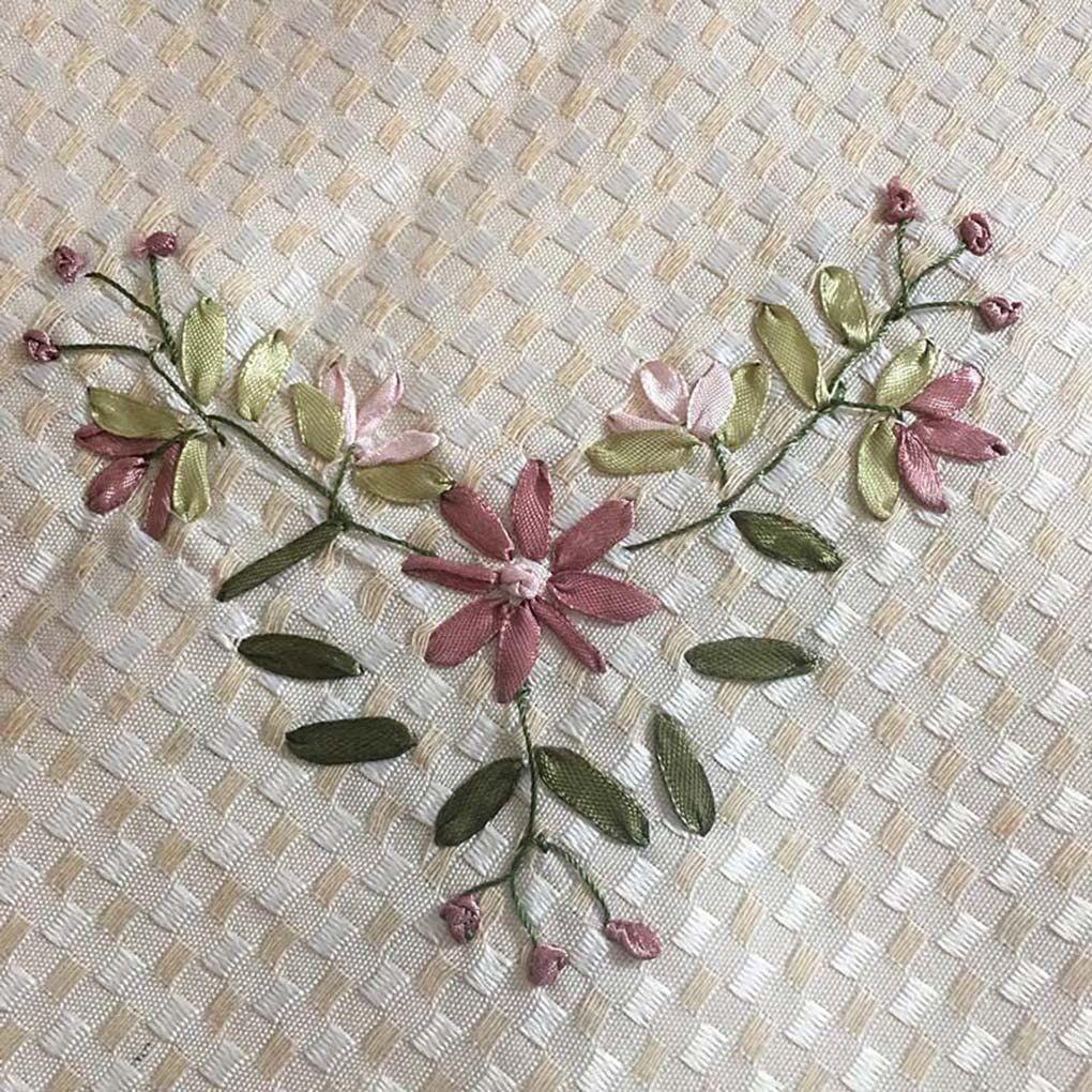 マルチカバー テーブルクロス 田園風 レース縁取り 北欧風 105x105㎝