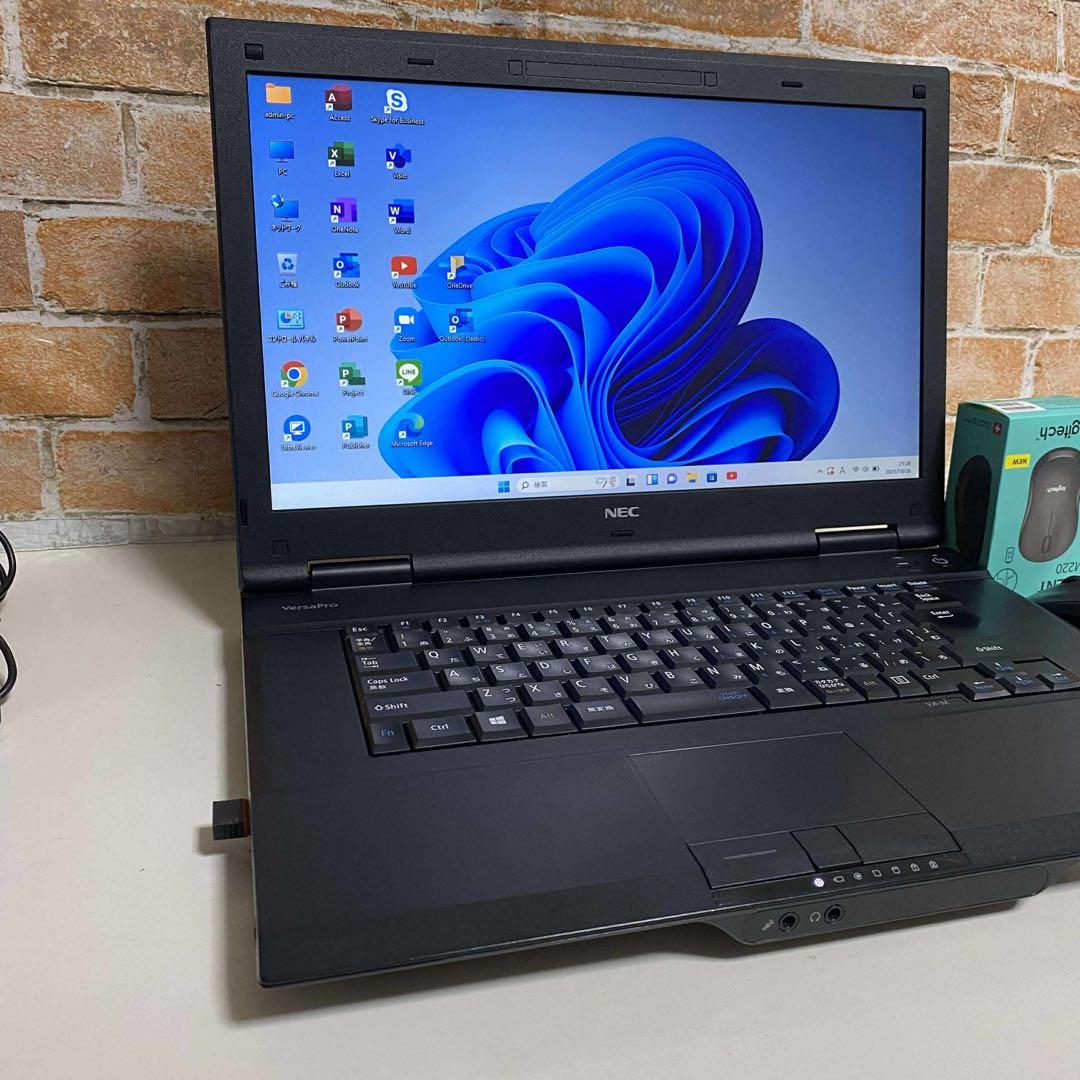 NEC ノートPC 高速起動SSD Windows 11 オフィス2024年入り