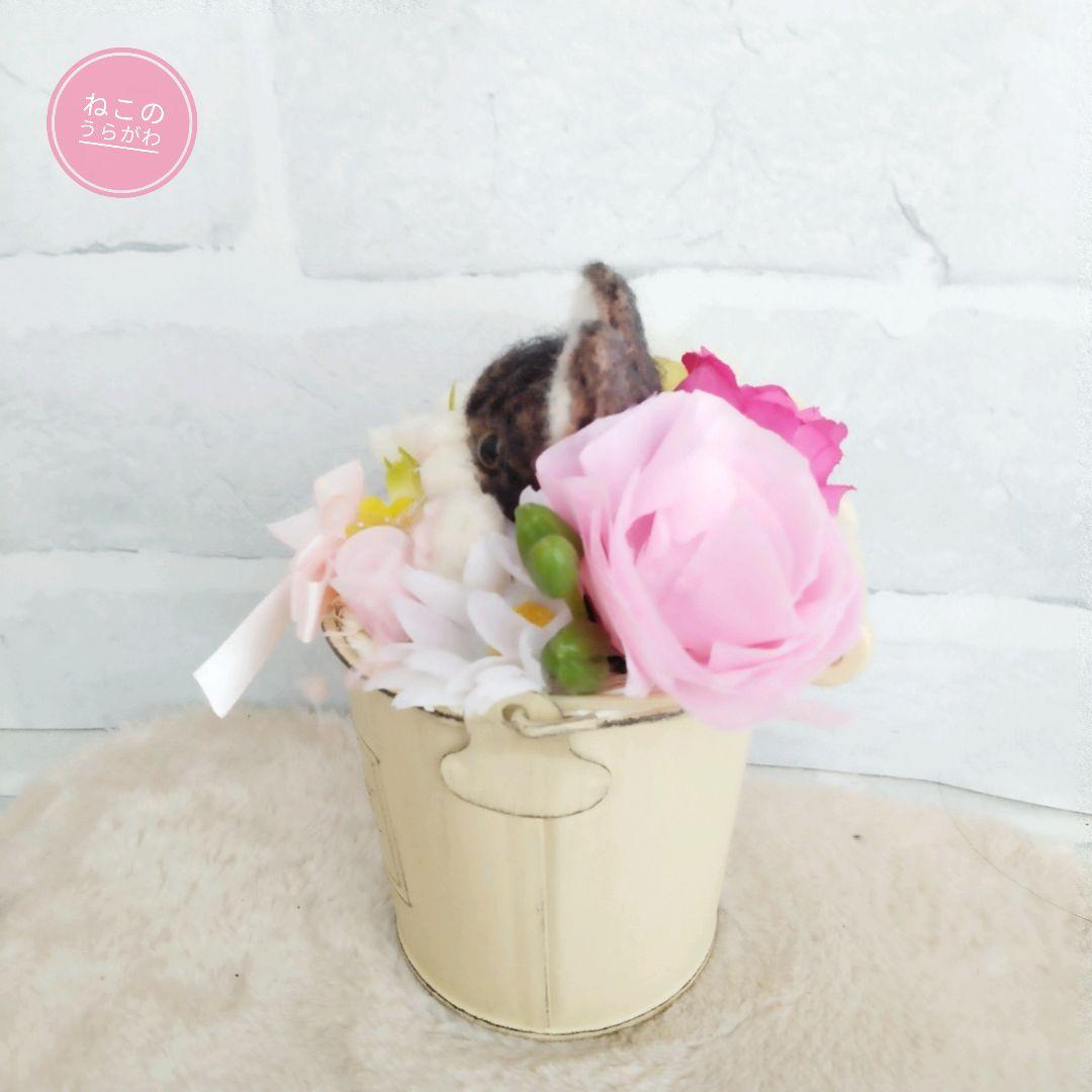 ♥️羊毛フェルト♥️シェルティー&猫ちゃんのアレンジメント♪