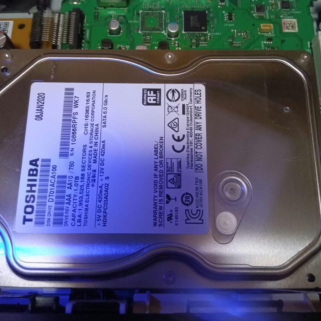 SHARP AQUOSブルーレイBD-NW520 HDD1TB増量交換
