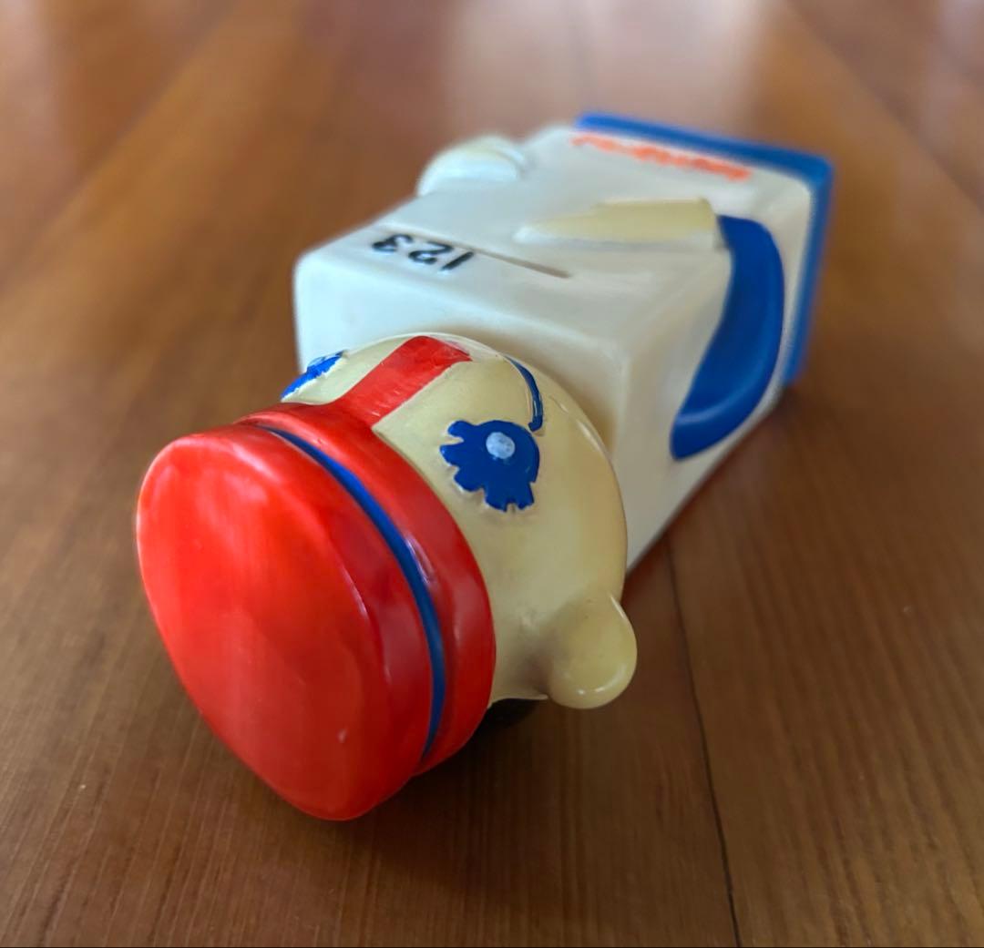 昭和41年頃 郵便局 ナンバーくん 貯金箱 手塗り ソフビ人形 郵便番号