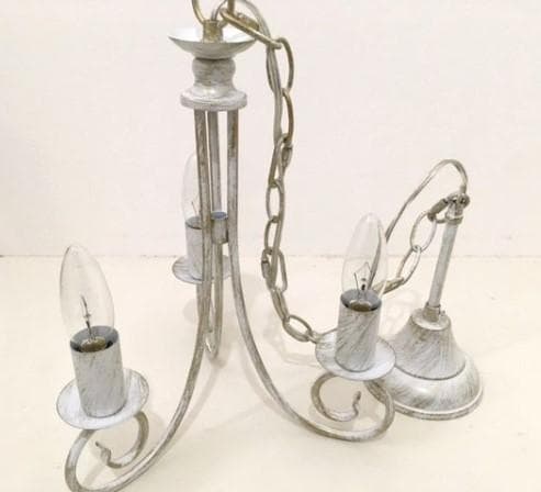 シンプル3灯シャンデリアペンダントランプホワイト