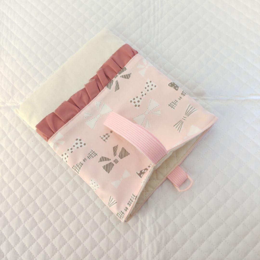 入園入学♡リボン柄ピンク♡レッスンバック５点セット フリル 女の子