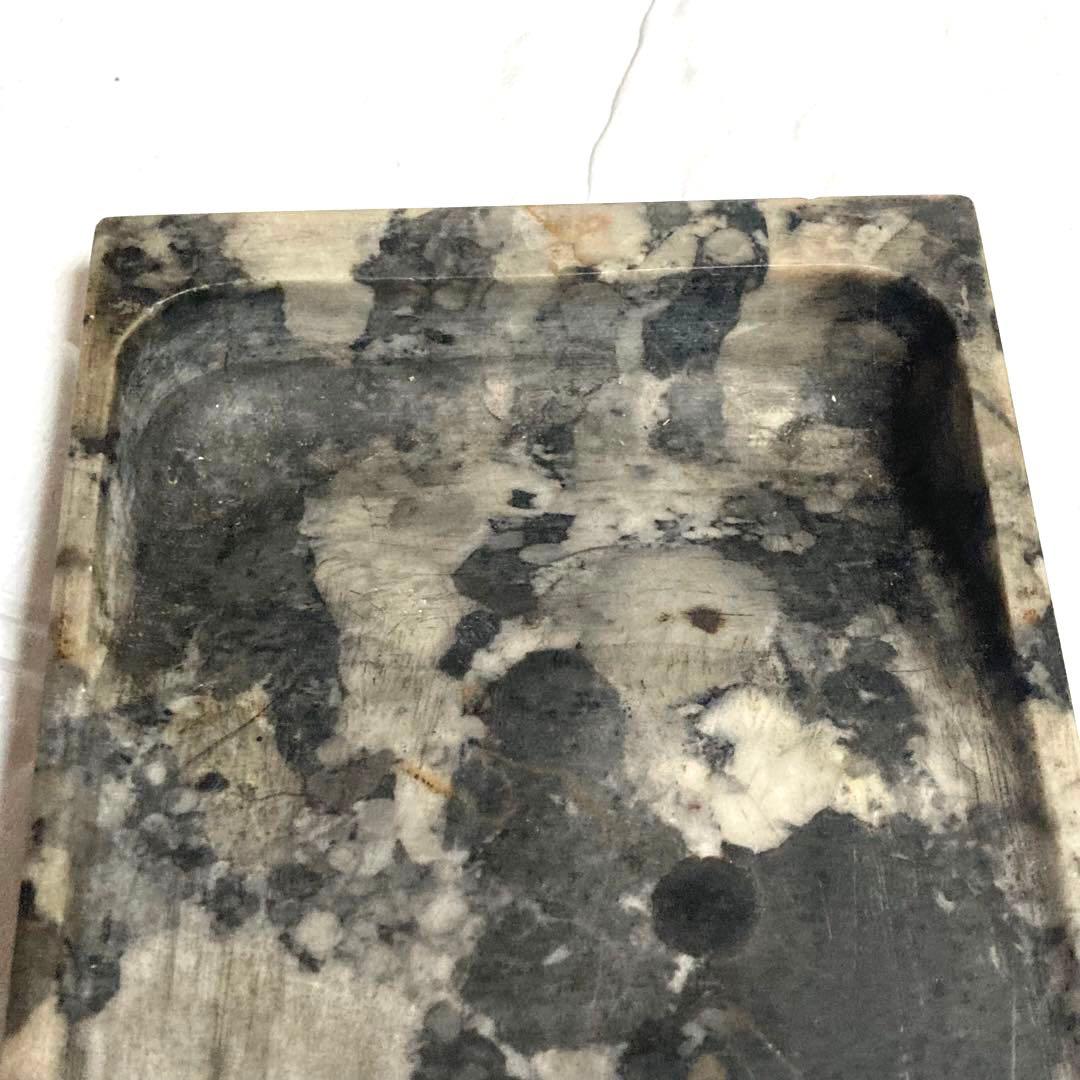 豆斑玉石の古硯　豆斑美石　硯　3点足