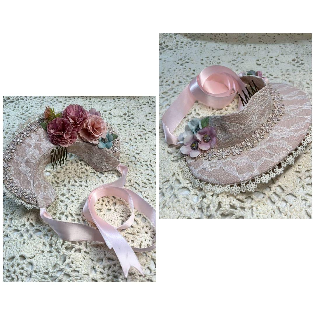 ドール　ロリータエプロンドレス着物5点セット《薔薇》