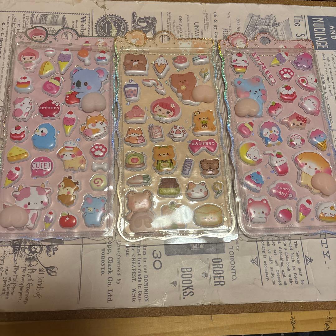 【お得な32点セット❣️】シール✨3Dぷくぷくシール✨ぷっくりシール✨パンダ✨ねこ