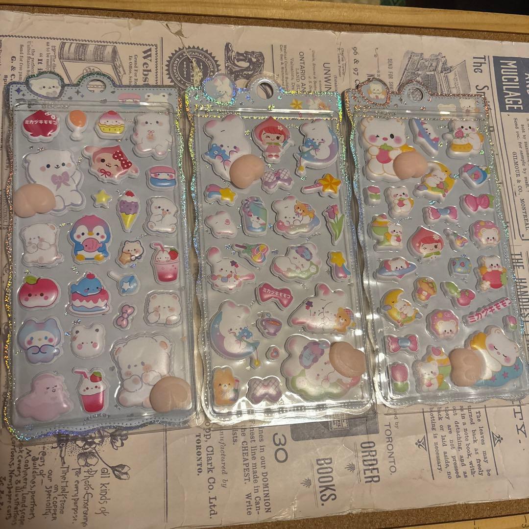 【お得な32点セット❣️】シール✨3Dぷくぷくシール✨ぷっくりシール✨パンダ✨ねこ