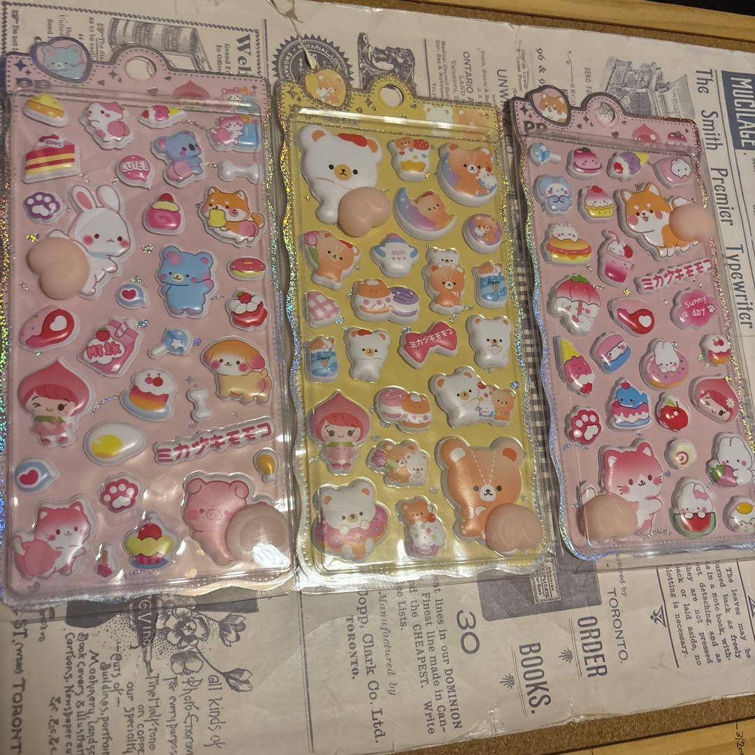 【お得な32点セット❣️】シール✨3Dぷくぷくシール✨ぷっくりシール✨パンダ✨ねこ