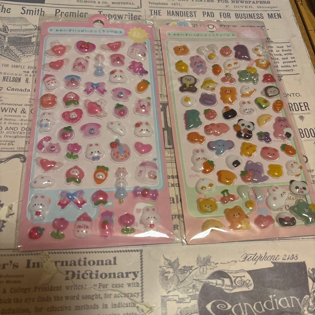 【お得な32点セット❣️】シール✨3Dぷくぷくシール✨ぷっくりシール✨パンダ✨ねこ
