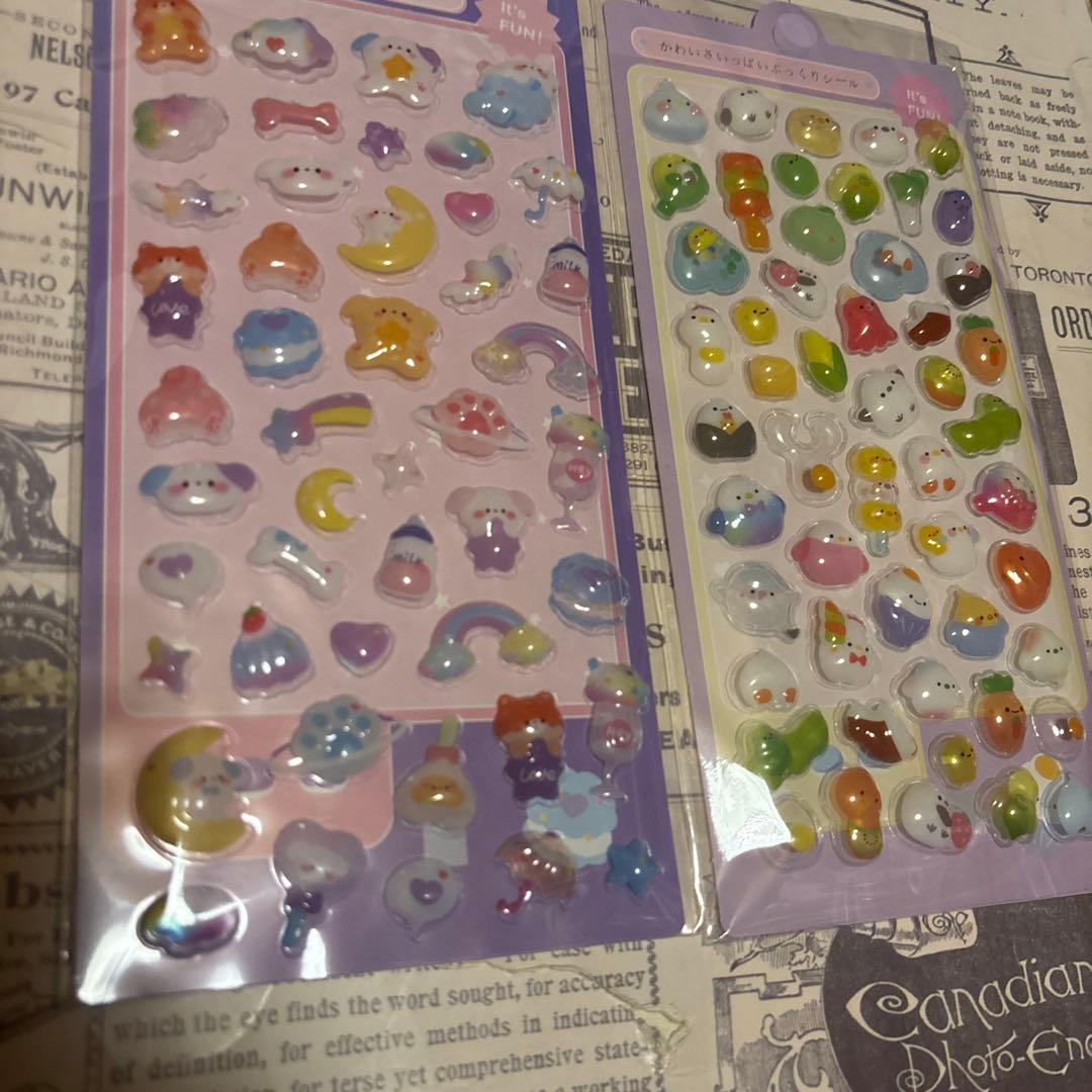 【お得な32点セット❣️】シール✨3Dぷくぷくシール✨ぷっくりシール✨パンダ✨ねこ
