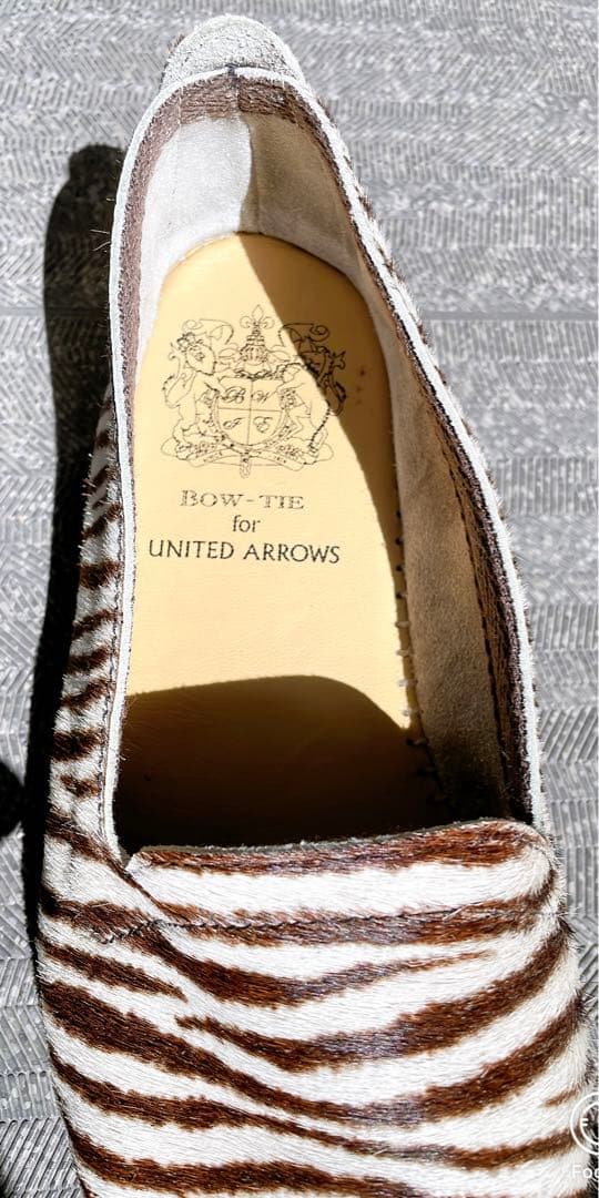 27.5cm BOW-TIE_UNITED ARROWSゼブラ柄size44