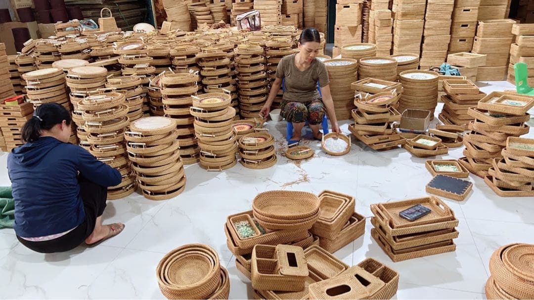 【新品】ラタン バスケット 3点セット 深型 収納かご アジアン雑貨 ナチュラル