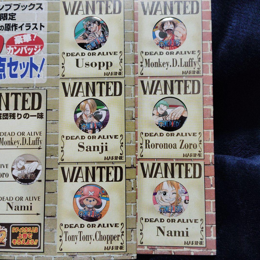 絶版過ぎ！！ワンピース 缶バッジ 3点セット　　上下2冊セット