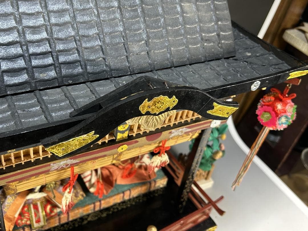 雛人形セット 雛御殿　雛手毬　ひな祭り　時代　ビンテージ　日本人形　御所人形