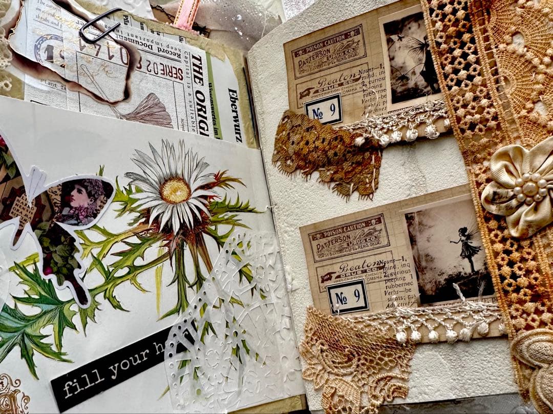 『妖精の森』レースたっぷり／ジャンクジャーナル雑記帳/特典付♡片耳ピアス4個