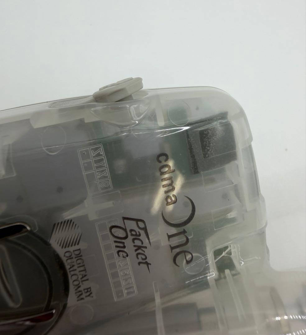 週末セール　モックアップ　cdmaOne スケルトン　携帯