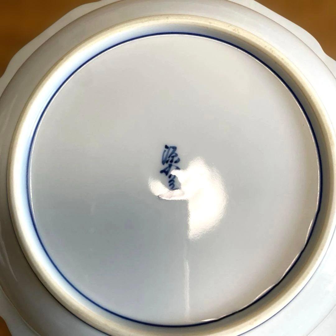 有田焼・源右衛門窯 栗絵柄染め付け 3枚深皿 お値段は2枚分価格です。