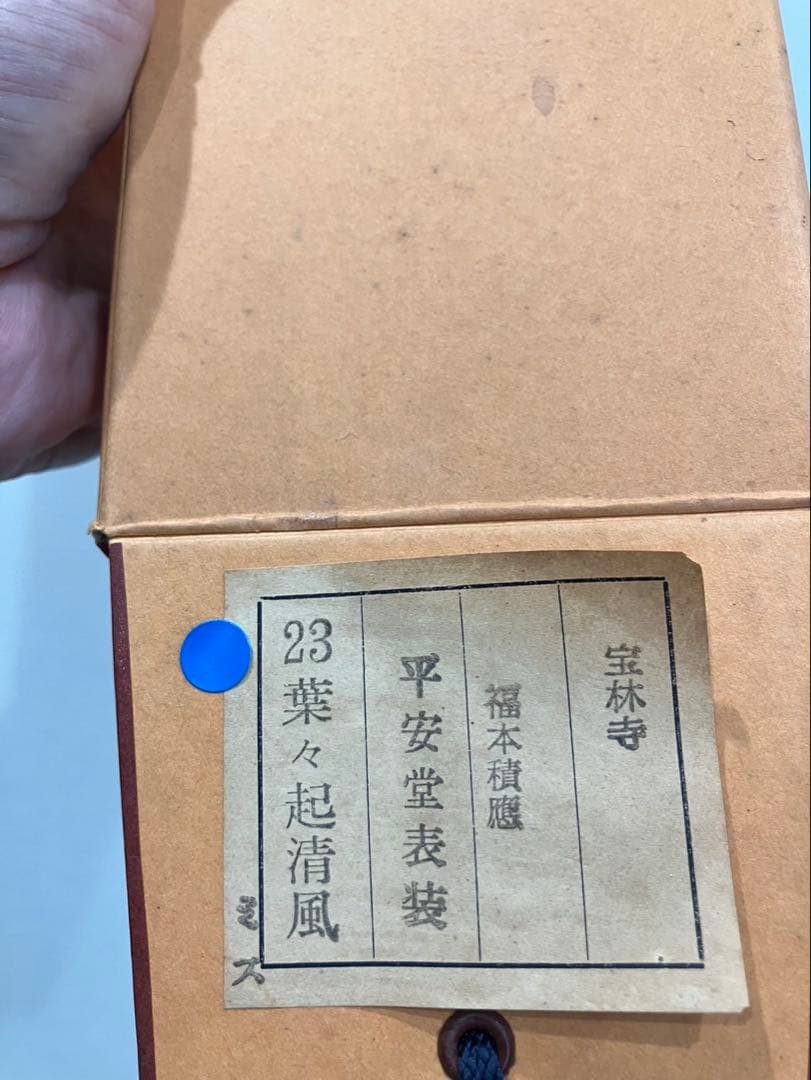 4171 福本積應 「葉々起清風」 共箱 肉筆 紙本 書 掛軸 宝林寺 禅語