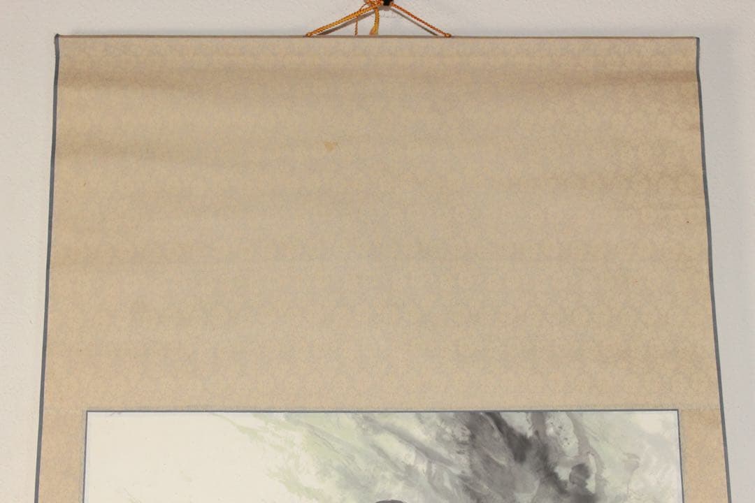 No4486 掛軸　在銘　重学　美人画　蘭香幽谷　着色紙本　古美術　送料無料