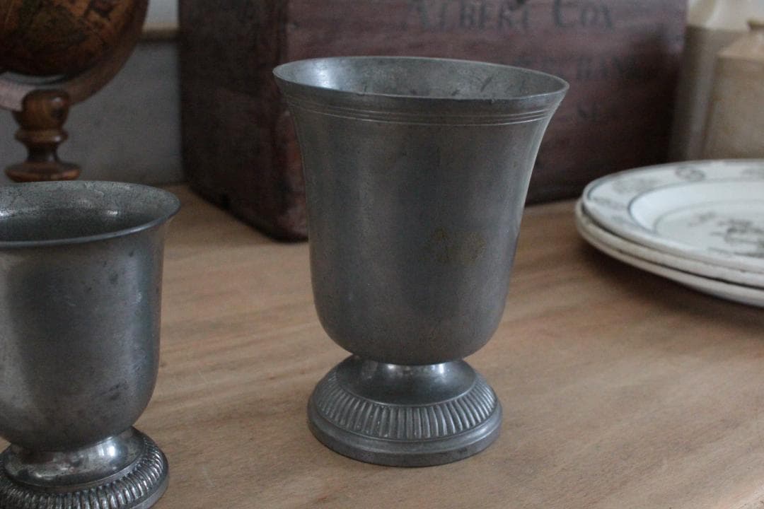 étain エタンゴブレット/フランスアンティーク・無骨