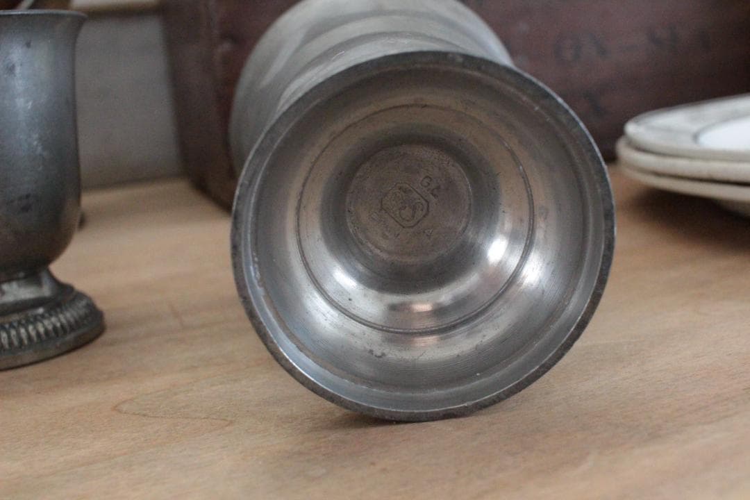 étain エタンゴブレット/フランスアンティーク・無骨