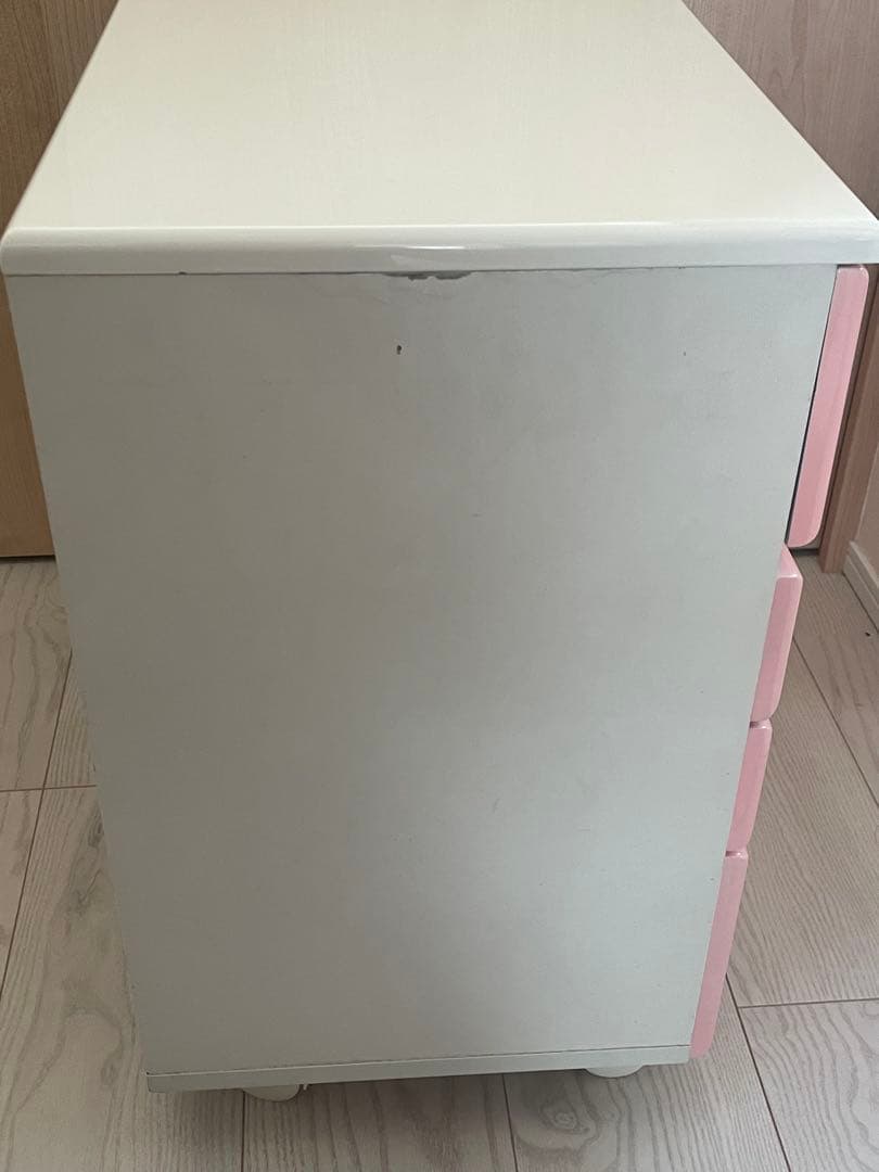 【かわいい】パステルピンク　化粧台　ドレッサー　タンス