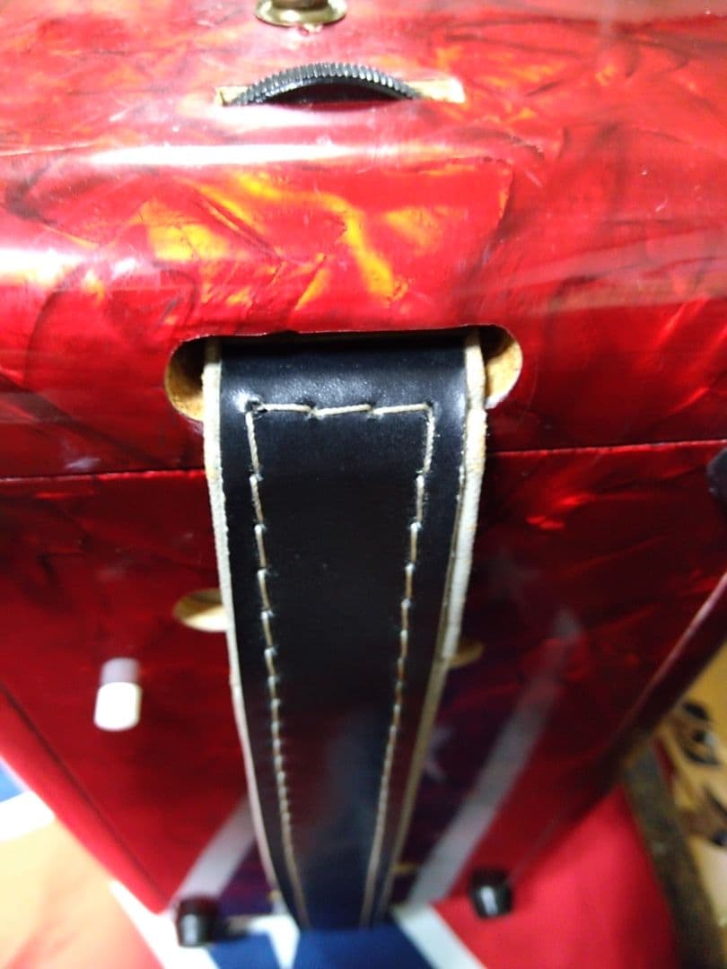 【大幅メンテ完了】 トンボ ソプラノアコーディオン No.270 赤（即演奏可）