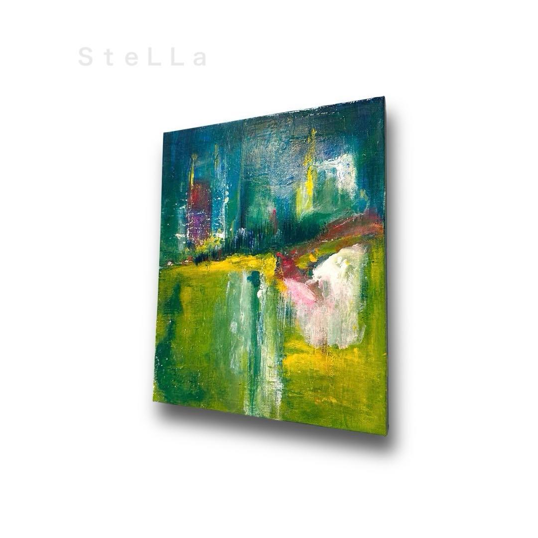 モダン　グリーン　インテリア　北欧アート　癒し　ホテルライク　絵画　現代アート