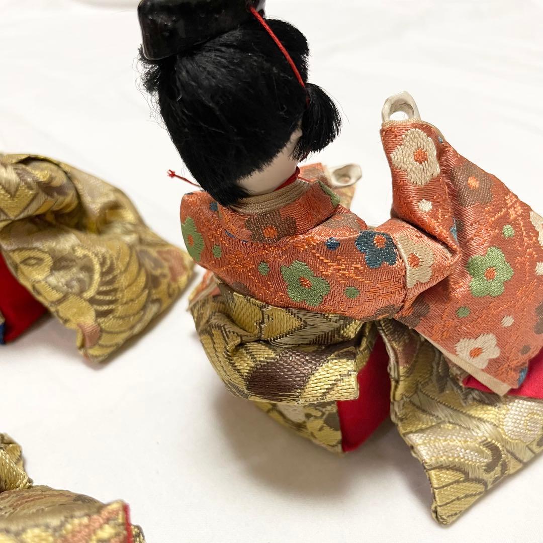 【アンティーク】雛人形 五人囃子 5体セット 道具付き 伝統工芸 時代物