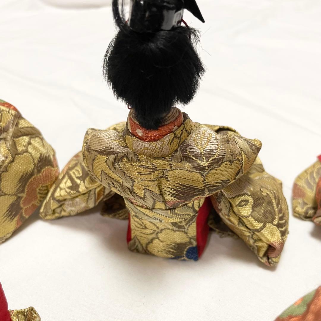 【アンティーク】雛人形 五人囃子 5体セット 道具付き 伝統工芸 時代物