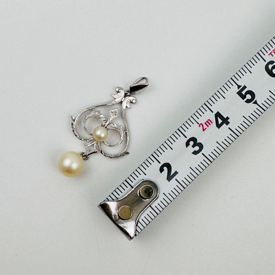 美品　ミキモト　シルバー パール ペンダントトップ 約3.5cm ネックレス