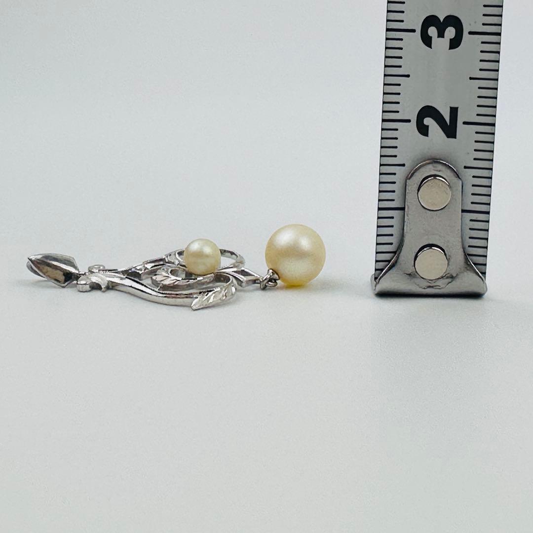 美品　ミキモト　シルバー パール ペンダントトップ 約3.5cm ネックレス
