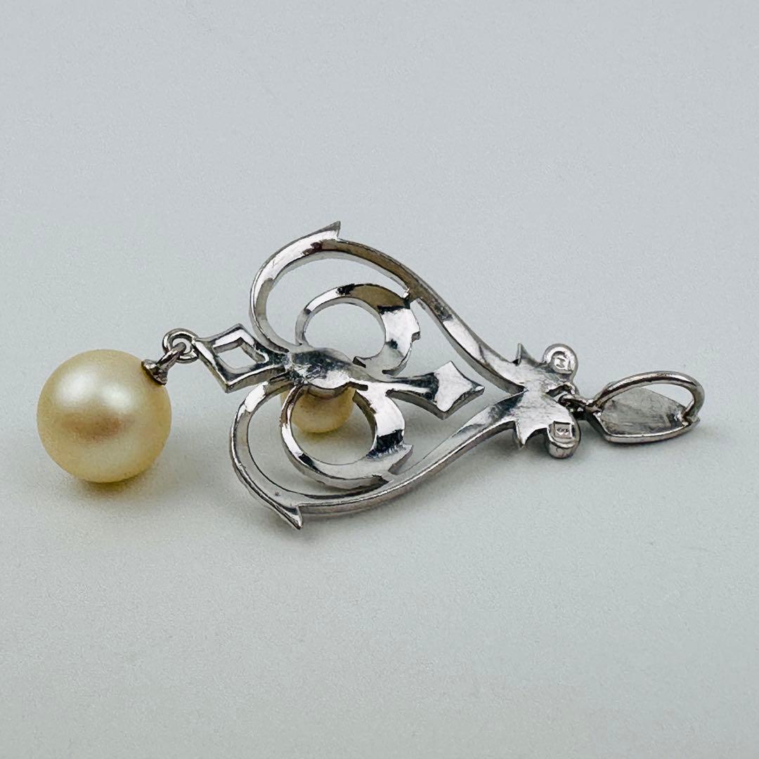 美品　ミキモト　シルバー パール ペンダントトップ 約3.5cm ネックレス