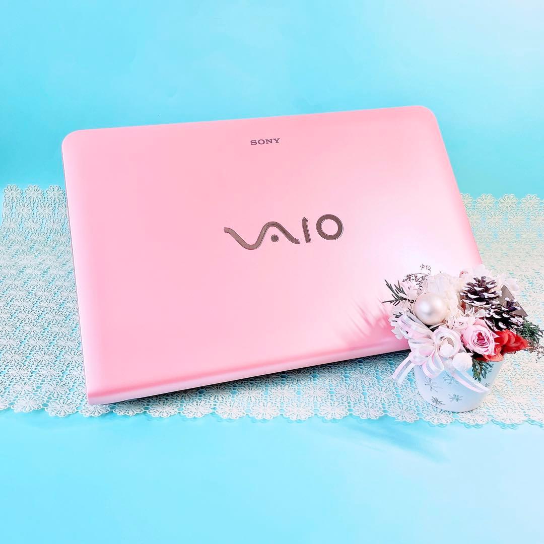 美品✨可愛いピンク！カメラ付きVAIOノートパソコン✨️快適SSD480GB事務に