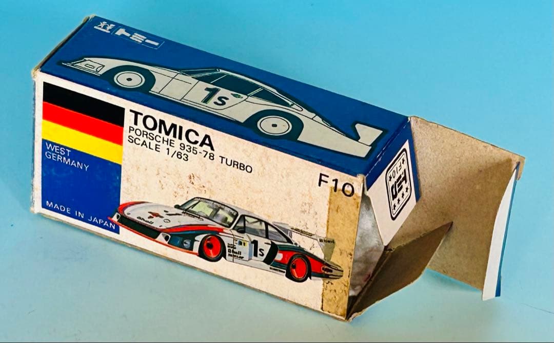 トミカ青箱F10 ポルシェ935-78 ターボ (シールの剥がれ有り)