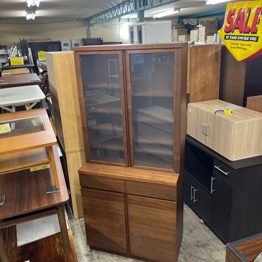 【カンディハウス】食器棚◆ウォールナット◇程度良好