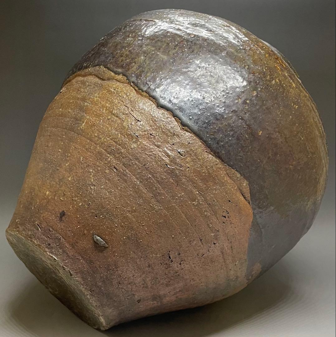 大壺　37cm 　古信楽焼　三耳壺　江戸時代　T.c543