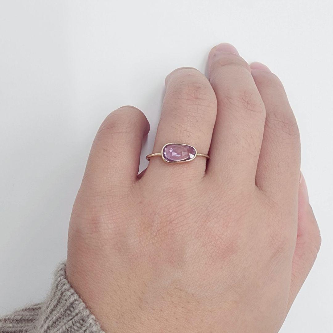 K10 天然ピンクサファイアリング