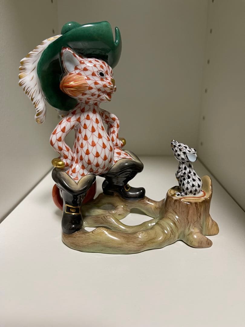 HEREND ヘレンド　ハンガリー　フィギュリン　【長靴を履いた猫】