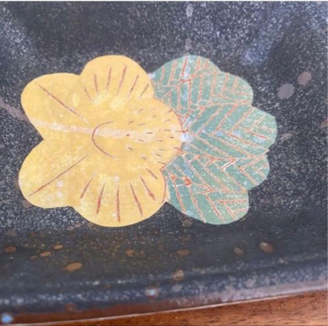 鹿児島睦　スクエア　小皿　約13×11㎝