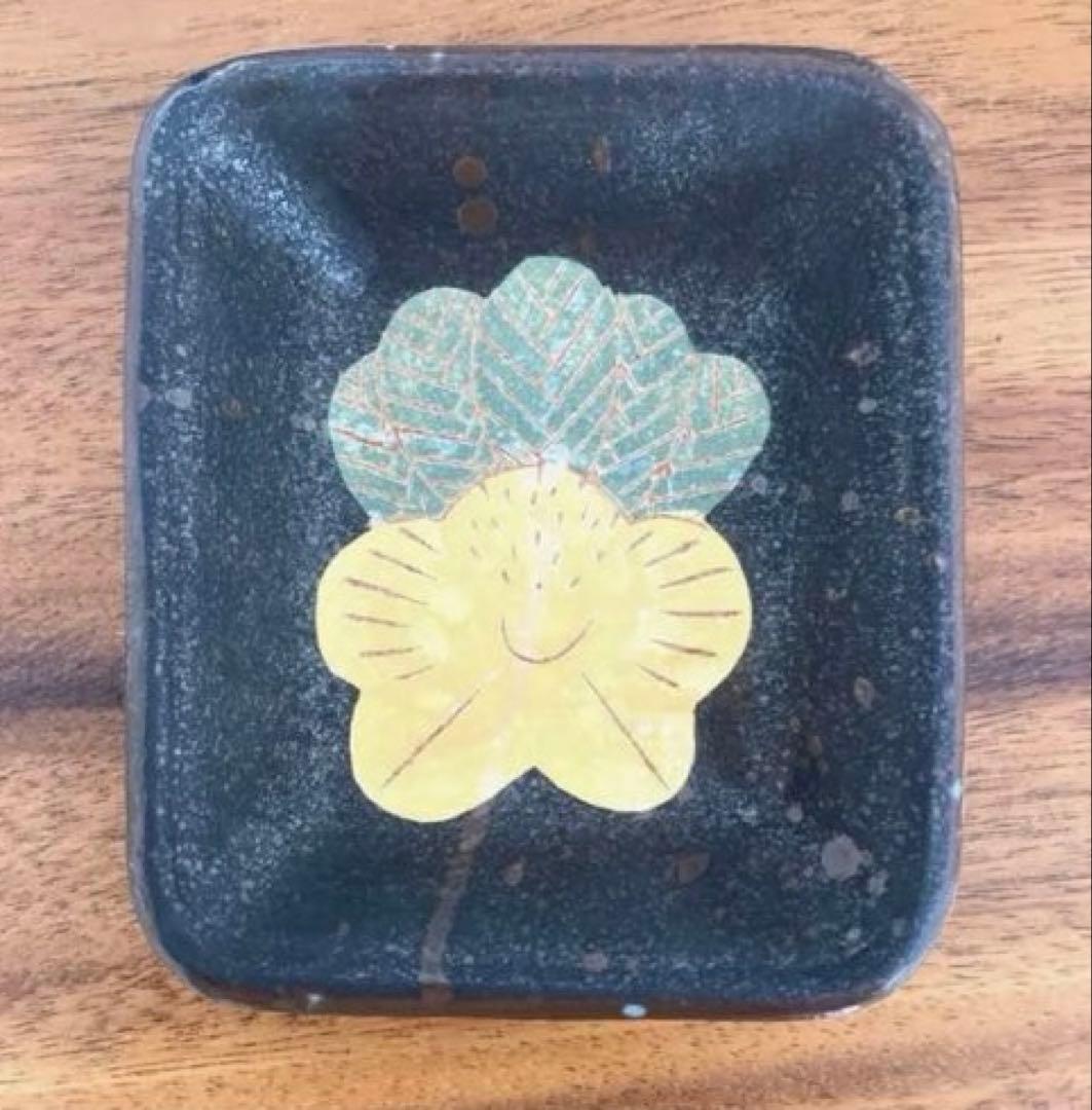 鹿児島睦　スクエア　小皿　約13×11㎝