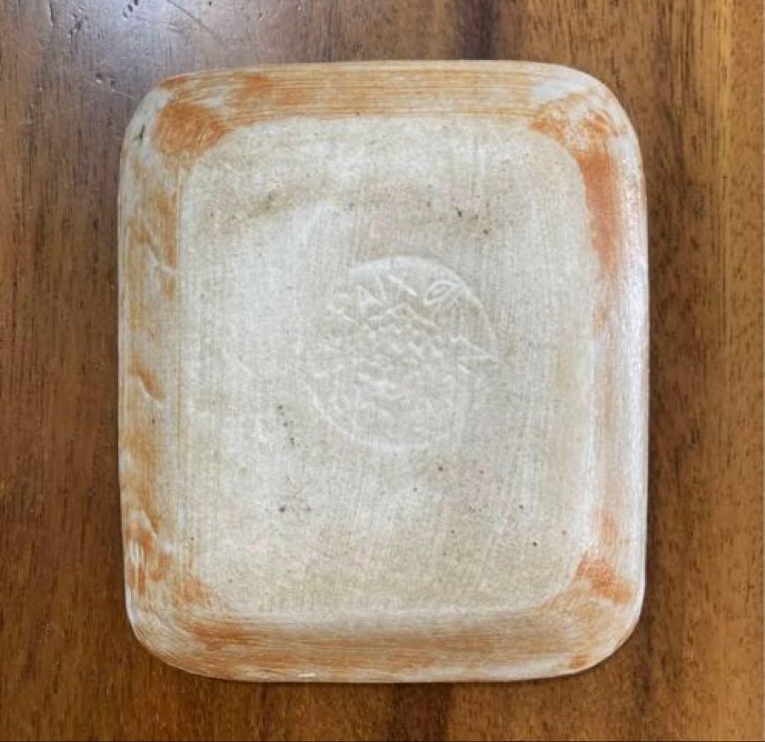 鹿児島睦　スクエア　小皿　約13×11㎝