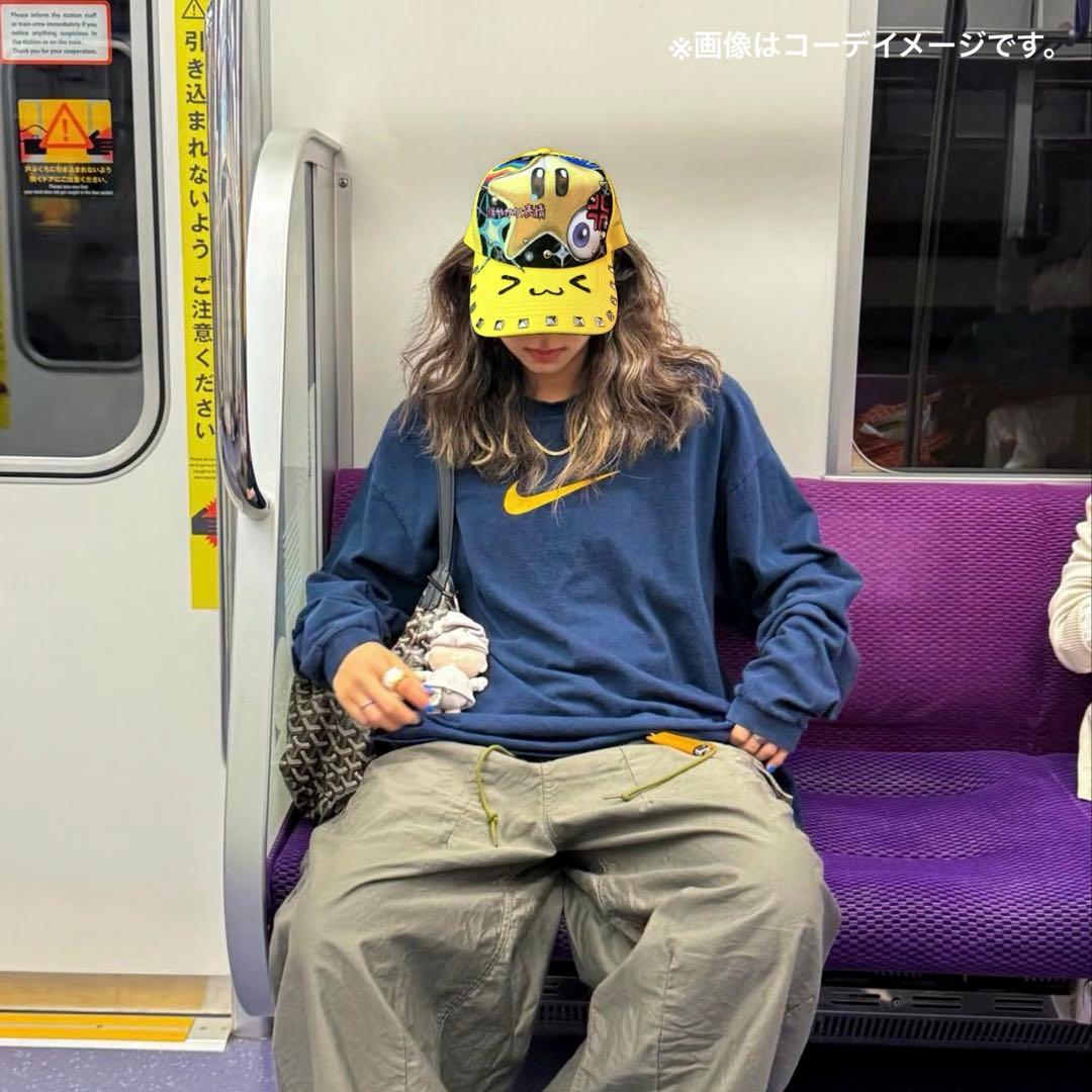 リメイク オリジナル 手描き メッシュキャップ 平成core スタッズ 洗濯可能