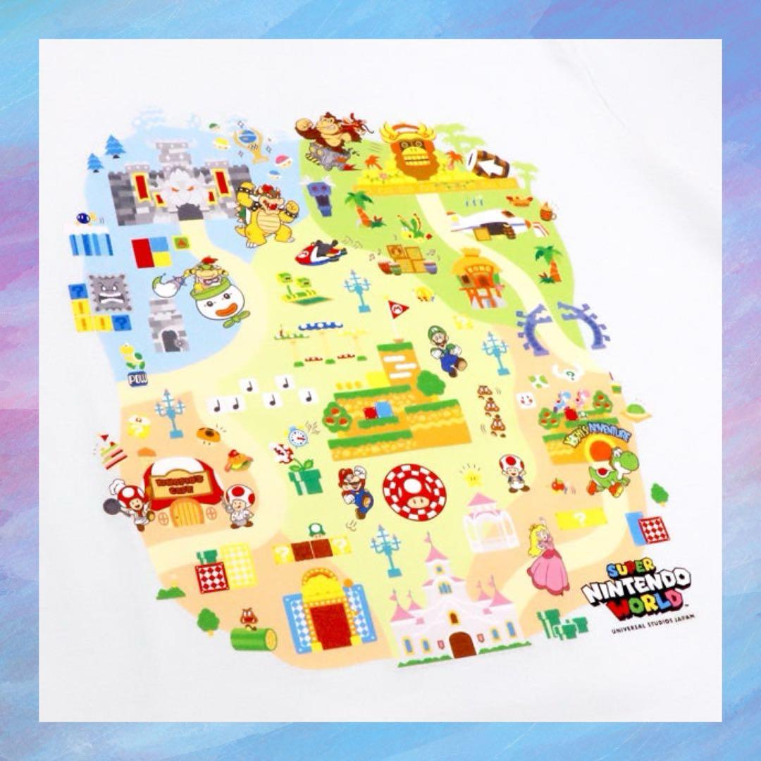 USJ マリオ　スーパーニンテンドーワールド5周年 Tシャツ　ホワイト　XL