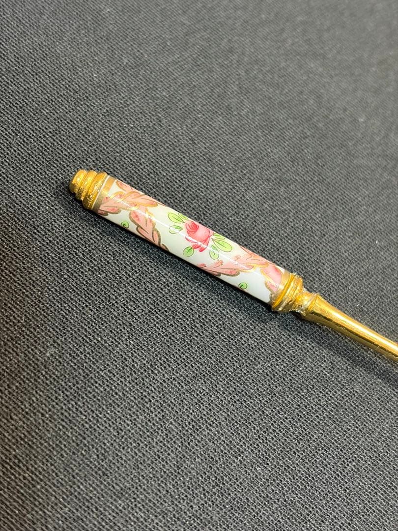 持ち手陶器　バラ柄　ゴールド　カトラリーセット 12本　高島屋