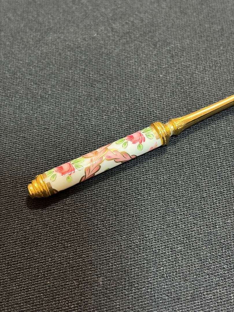 持ち手陶器　バラ柄　ゴールド　カトラリーセット 12本　高島屋