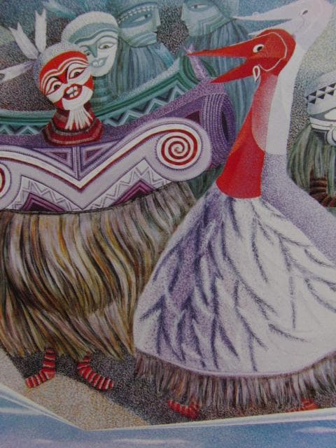 貴嶋ユミ、【ハッピーダンス】、希少な大判額装用画集より、美品、日本人画家